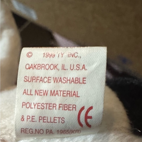 1999 Ty Beanie Baby ‘Stilts’Plush Stork with Red and Black Accents - Picture 5 of 6